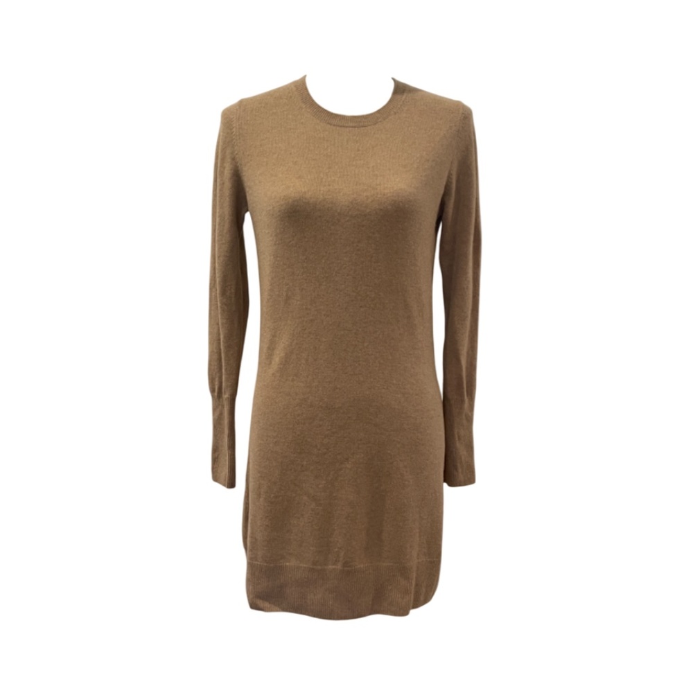 PURE Cashmere pristine 100% cashmere tan nude camel sweater dress 4 $279
